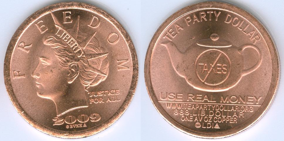 2009 Liberty Tea Party (COPPER) Dollar
